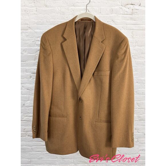Tasso Elba Men’s Jacket 100% Camel Hair. 42L Jacket Blazer Sport Coat MPL 8046 - Picture 1 of 9